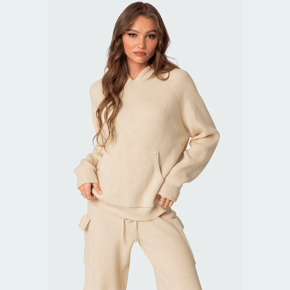 Conjunto de Punto con Capucha y Pantalón Cargo - Rovella